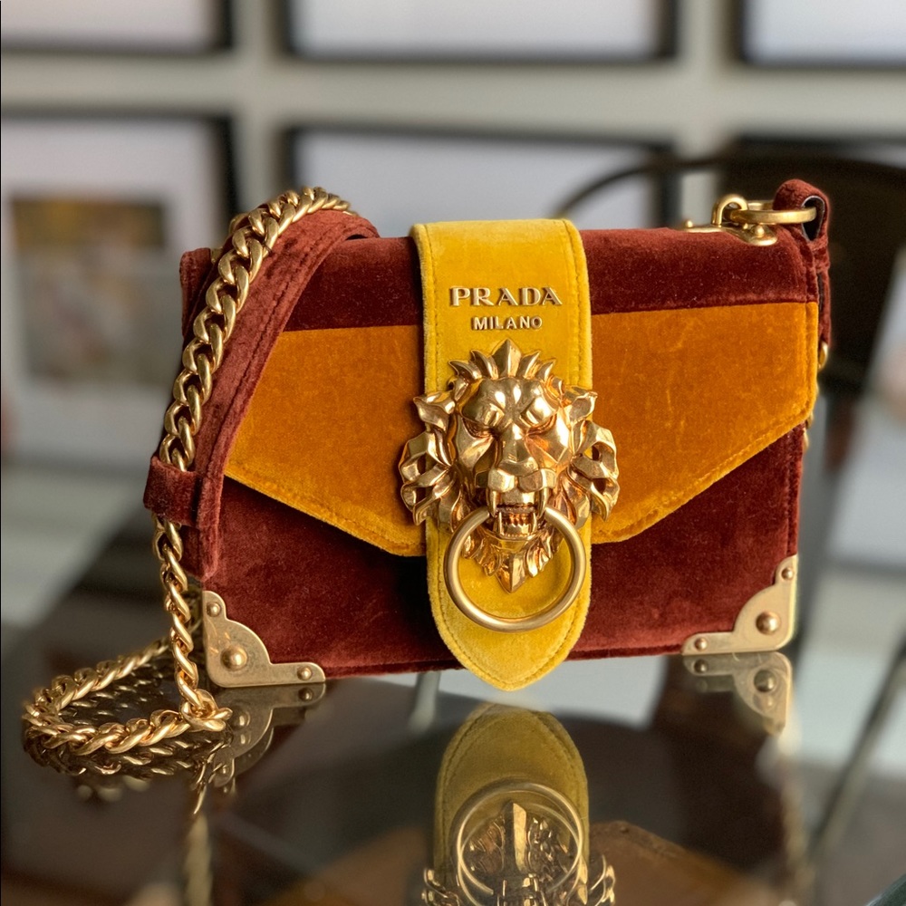 Prada Cahier limited edition velvet bag